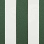 vidaXL Toile de rechange pour store banne Vert et blanc 10 x 1.6 m