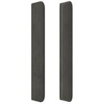 vidaXL Tête de lit avec oreilles Gris foncé 203x16x118/128 cm Velours