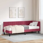 vidaXL Cadre de lit d'angle avec matelas 2 Pièces Vert Velours