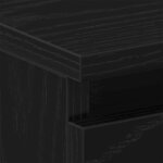 vidaXL Cabinet de chevet avec tiroir 2 Pièces Chêne noir 40 x 30 x 39 cm