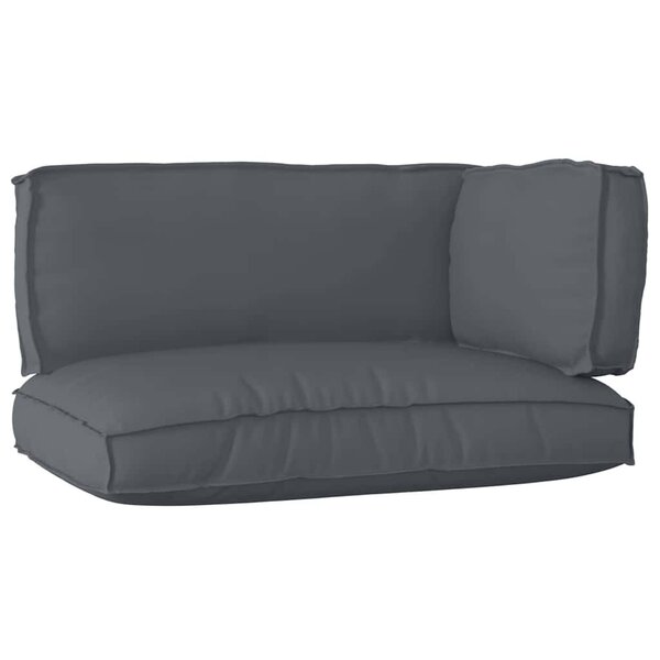 vidaXL Set de coussins de palette 3 Pièces Anthracite Tissu Oxford