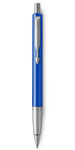 PARKER Vector stylo bille, bleu avec attributs chromés, pointe moyenne, encre bleue, coffret cadeau