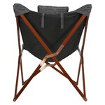 Lesli Living Chaise papillon 73x85x95 cm Gris et marron