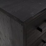 vidaXL Commode Noir 75x35x70 cm Bois de pin massif