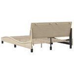 vidaXL Cadre de lit sans matelas crème 140x200 cm tissu