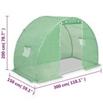 vidaXL Serre 4 5 m² 300x150x200 cm