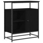 vidaXL Buffet Chêne noir 69 x 35 x 80 cm Bois d'ingénierie