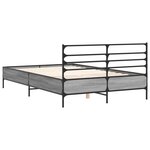 vidaXL Cadre de lit sonoma gris 140x200 cm bois d'ingénierie et métal