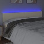 vidaXL Tête de lit à LED Crème 160x5x78/88 cm Similicuir