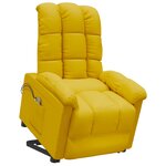vidaXL Fauteuil de massage Jaune Tissu