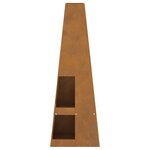 vidaXL Braise Marron 35 x 35 x 100 cm Acier résistant aux intempéries