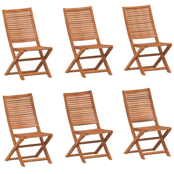vidaXL Chaises de jardin pliantes lot de 6 51x66x95 cm bois d'acacia