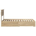 vidaXL Cadre de lit Chêne Sonoma 100 x 200 cm Bois d'ingénierie