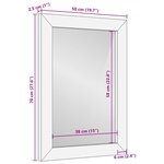 vidaXL Miroir de salle de bain avec miroir Noir et or 50 x 2 5 x 70 cm