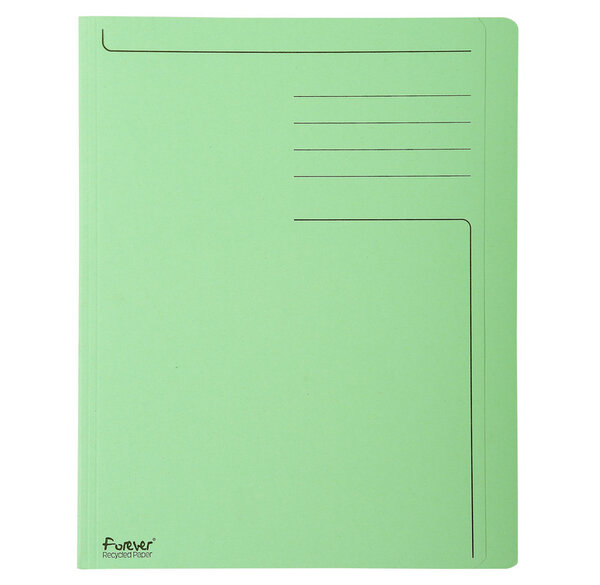 Pack 100 Chemises à bord décalé Forever® 280g Imprimée - 24x32cm - Vert EXACOMPTA