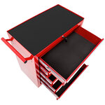 Tectake servante d'atelier 5 tiroirs - rouge