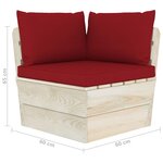 vidaXL Salon de jardin palette 10 Pièces avec coussins bois d'épicéa