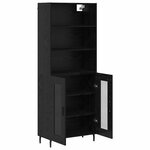 vidaXL Haut Armoire Chêne noir 69 5 x 34 x 180 cm