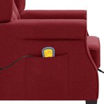 vidaXL Fauteuil de massage avec repose-pied Rouge bordeaux Tissu