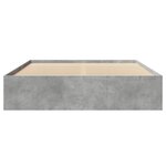 vidaXL Cadre de lit gris béton 150x200 cm bois d'ingénierie