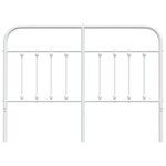 vidaXL Tête de lit métal blanc 140 cm