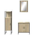 vidaXL Ensemble de meubles de salle de bain 3 Pièces chêne sonoma