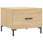 vidaXL Tables basses 2 Pièces chêne sonoma 50x50x40 cm bois d'ingénierie