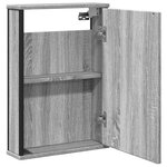 vidaXL Armoire à miroir de salle de bain sonoma gris bois d’ingénierie