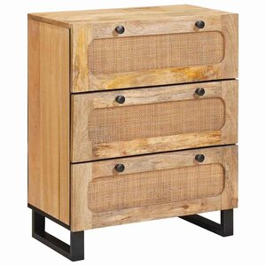 vidaXL Buffet Marron 60 x 33 x 75 cm Bois de mangue massif