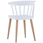 vidaXL Chaises à manger lot de 2 blanc plastique