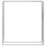 vidaXL Portant de bois de chauffage 110x28x116 cm acier inoxydable