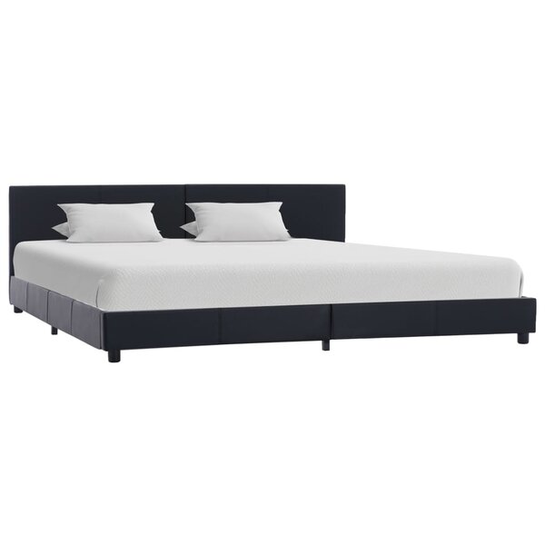 vidaXL Cadre de lit Noir Similicuir 180 x 200 cm