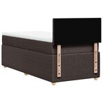 vidaXL Sommier à lattes de lit avec matelas Marron foncé 90x190 cm