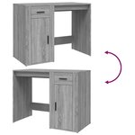 vidaXL Bureau Sonoma gris 100x49x75 cm Bois d'ingénierie