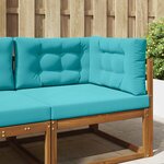 vidaXL Coussin de canapé d'extérieur Polyester Turquoise 80 x 80 cm