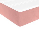vidaXL Sommier à lattes de lit avec matelas Rose 90x200 cm Velours