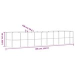 vidaXL Lit surélevé de jardin Acier enduit de poudre Argenté