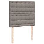 vidaXL Sommier à lattes de lit avec matelas Taupe 90x190 cm Tissu