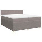 vidaXL Sommier à lattes de lit avec matelas Taupe 200x200 cm Tissu