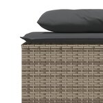 vidaXL Ensemble à manger de jardin 3 Pièces coussins gris résine tressée