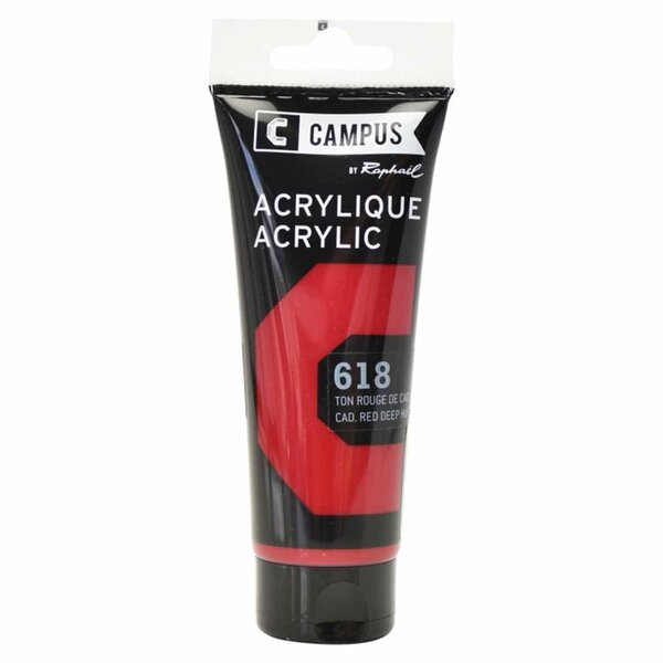 Peinture acrylique 100 ml - Rouge de Cadmium foncé n°618