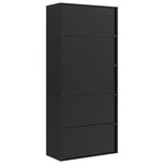 vidaXL Classeur noir 90x40x240 cm acier