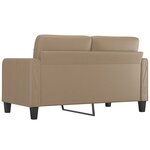 vidaXL Canapé à 2 places Cappuccino 140 cm Similicuir