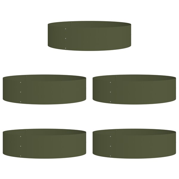 vidaXL Pots verts olives Vert olive Métal Grand
