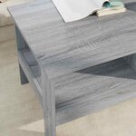 vidaXL Table basse Gris Sonoma 90 x 50 x 45 cm Bois d'ingénierie