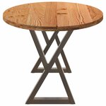 vidaXL Table à manger marron clair bois de chêne massif ovale