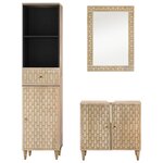 vidaXL Ensemble de meubles de salle de bain 3 Pièces bois manguier massif