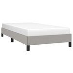 vidaXL Cadre de lit sans matelas gris clair 90x200 cm tissu