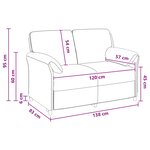 vidaXL Sofa 2 places Vert Mer 138 x 83 x 95 cm Velours