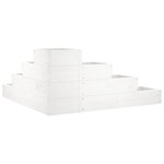 vidaXL Jardinière 4 niveaux 80 5x79x36 cm blanc bois de pin massif